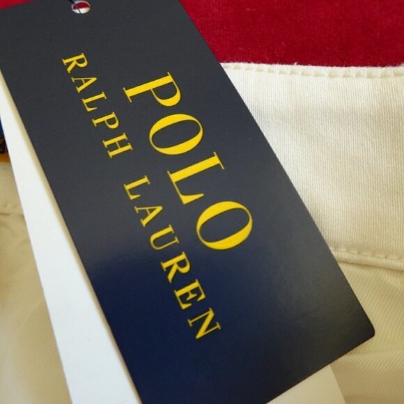 POLO RALPH LAUREN Wide Leg Pants Size 0 Ivory Cotton Blend Cargo Wear To Work - Picture 10 of 13